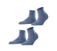 ESPRIT Basic Pure Multipack W Sso coton unies 2 paires, Chaussettes Femme, Bleu Jeans 6458, 39-42