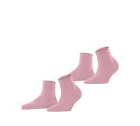 ESPRIT Basic Pure Multipack W Sso coton unies lot de 2 paires, Chaussettes Femme, Rose Flamingo 8402, 35-38