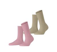 ESPRIT Basic Tennis Multipack W So coton unies lot de 2 paires, Chaussettes Femme, Multicolore Beige Pink 0100, 35-38