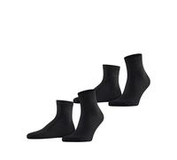 ESPRIT Basic Uni 2-Pack M Sso coton unies 2 paires, Chaussettes Homme, Noir Black 3000, 43-46