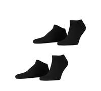 Esprit Chaussettes basses Homme Basic Uni Multipack – coton uni, lot de 2 paires – Noir 43-46