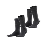 ESPRIT Basic Uni Multipack M So coton unies lot de 2 paires, Chaussettes Homme, Gris Anthracite Melange 3080, 47-50