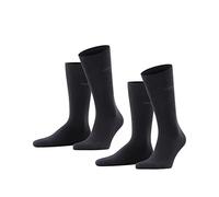 ESPRIT Basic Uni Multipack M So coton unies lot de 2 paires, Chaussettes Homme, Noir Black 3000, 43-46