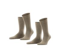 ESPRIT Basic Wool Multipack M So laine coton unies lot de 2 paires, Chaussettes Homme, Marron Nutmeg Melange 5410, 39-42