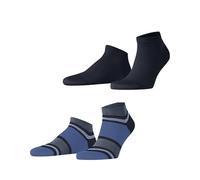 ESPRIT Bold Stripes Multipack M Sn coton fantaisie 2 paires, Chaussettes basses Homme, Bleu Space Blue 6116, 39-42