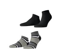 ESPRIT Bold Stripes Multipack M Sn coton fantaisie 2 paires, Chaussettes basses Homme, Noir Black 3000, 39-42
