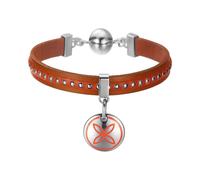 Esprit Bracelet pour Femme Cuir Acier Inoxydable Thriving Orange ESBR11435B190