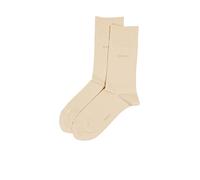 ESPRIT Basic Easy Multipack M So coton unies lot de 2 paires, Chaussettes Homme, Beige Cream 4011, 47-50