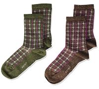 Esprit Check 2-Pack K So Chaussettes, Mehrfarbig (Sortiment 0030), 35-38 (9-12 Jahre) Enfants Unisexes
