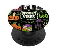 Esprit Coquette Halloween Jack O'Lantern Boo Crew PopSockets PopGrip Adhésif