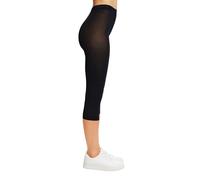 ESPRIT Cotton Capri W Le opaques unis 1 paire, Leggings Femme, Bleu Marine 6120, 42-44