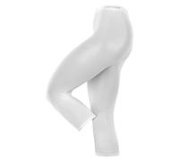 ESPRIT Cotton Capri W Le opaques unis 1 pièce, Leggings Femme, Blanc White 2000, 36-38