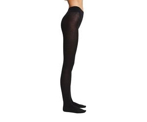 ESPRIT Cotton Feeling W Ti opaques unis 1 paire, Collants Femme, Noir Black 3000, 40-42