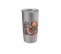 Esprit de Noël américain Culture graphique - S28 Gobelet isotherme en acier inoxydable double paroi