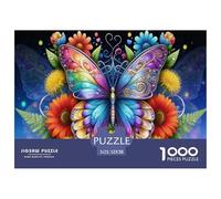 Esprit de Papillon coloré Puzzle 1000 Pièces Adultes Enfants intéressant Puzzles 1000 Pièces Défi Jouet Cadeau 52x38cm/1000pcs