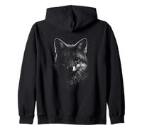 Esprit de Renard Portrait d'un Animal de la forêt Sauvage Sombre Sweat à Capuche
