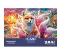 Esprit de Renard Puzzle 1000 PiècesFox Blooms pour Débutants Papier Recyclé Facile À Assembler Anti-Stress pour S'amuser Prix Promo 70x50cm/1000pcs