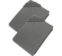 ESPRIT drap-housse PREMIUM anthracite 150 x 200 cm - lot de 2