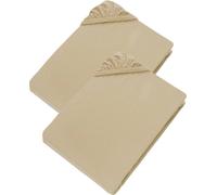 ESPRIT Drap-housse PREMIUM Beige 100 x 200 cm - 2 paires