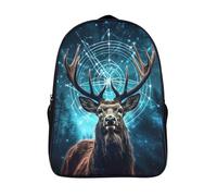 esprit du cerf cartable laptop grande capacité cool cartable scolaire lumière mystérieuse sacs à dos imprimé en 3d 2 compartiment-16,12 ans et plus filles garçons pour l'école les voyages affaires