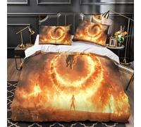 esprit du dragon de feu Housse de Couette Imprimé en 3D Microfibre Hypoallergique Léger style action fantastique Parure de Lit Fermeture Éclair Super Douce Confortable for Garçon Single（140x200cm）