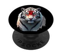 Esprit du Tigre Japonais - Art de la Faune du Soleil Levant PopSockets PopGrip Adhésif