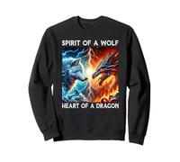 Esprit d'un Loup cœur d'un Dragon Sweatshirt