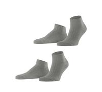 ESPRIT Easy Rib 2-Pack M SN coton unies lot de 2 paires, Chaussettes basses Homme, Gris (Light Grey 3400), 43-46