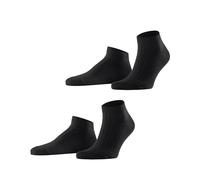 ESPRIT Easy Rib 2-Pack M SN coton unies lot de 2 paires, Chaussettes basses Homme, Noir (Black 3000), 39-42