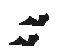 ESPRIT Easy Rib Multipack W Sn coton unies lot de 2 paires, Chaussettes basses Femme, Multicolore Schwarz 0050, 39-42
