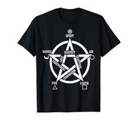 Esprit Eau Feu Terre Air - Pentacle Élémentaire Sorcière T-Shirt