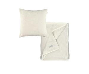 Esprit - Ensemble de couverture de qualité supérieure - Couverture douillette 140 x 190 cm + taie d'oreiller 45 x 45 cm - Certifié Oeko-TEX - Avec housse de coussin décorative - Pour canapé moelleux -