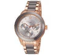 Montre Femme ESPRIT Plaquée or rose Cadran argenté avec 8 Pierres Swarovski NEUF