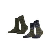 ESPRIT Fair Isle 2-Pack, Chaussettes Femme, Coton Laine, Multicolore (Sortiment 40), 39-42 (Lot De 2)
