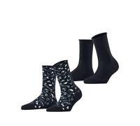 ESPRIT femme Art Pattern 2-Pack chaussettes coton respirant
