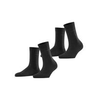 ESPRIT Basic Easy Multipack W So coton unies lot de 2 paires, Chaussettes Femme, Gris Anthracite Melange 3080, 35-38