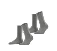 ESPRIT Basic Pure Multipack W So coton unies lot de 2 paires, Chaussettes Femme, Gris Light Grey Melange 3390, 39-42