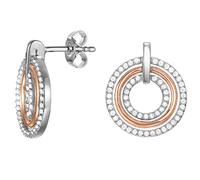 Esprit Femme Boucles d'oreilles Argent Rosé Zirconia Circlets ESER92880D000
