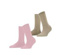 ESPRIT Femme Fine Dot Multipack W So Coton Fantaisie Chaussettes, Multicolore Brown Pink 0050, 35-38 EU