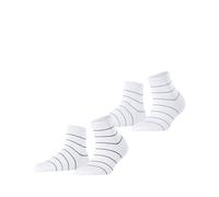 ESPRIT Fine Line Multipack W Sso coton fantaisie lot de 2 paires, Chaussettes Femme, Multicolore Weiß 0040, 35-38