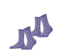 ESPRIT Petite Flowers Multipack W So viscose fantaisie lot de 2 paires, Chaussettes Femme, Violet Thimble 6996, 39-42