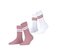 ESPRIT Femme Tennis Stripe Multipack W So Coton Fantaisie Chaussettes, Multicolore White Pink 0030, 35-38 EU
