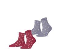 ESPRIT Twig W Sso coton fantaisie lot de 2 paires, Chaussettes Femme, Multicolore Lilac Pink 0070, 35-38