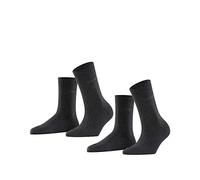 ESPRIT Uni Multipack W So coton unies 2 paires, Chaussettes Femme, Gris Anthracite Melange 3080, 35-38