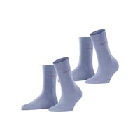 ESPRIT Uni Multipack W So coton unies lot de 2 paires, Chaussettes Femme, Bleu Jeans 6458, 35-38