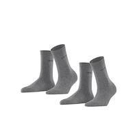 ESPRIT Uni Multipack W So coton unies lot de 2 paires, Chaussettes Femme, Gris Light Grey Melange 3390, 39-42