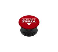 Esprit Feria Coeur Rouge et Blanc Humour Bandas du Sud Ouest PopSockets PopGrip Adhésif