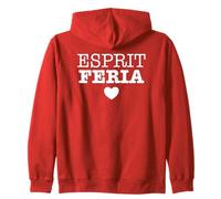 Esprit Feria Coeur Rouge et Blanc Humour Bandas du Sud Ouest Sweat à Capuche