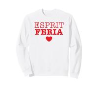 Esprit Feria Coeur Rouge et Blanc Humour Bandas du Sud Ouest Sweatshirt