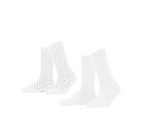 ESPRIT Fine Dot 2-Pack, Chaussettes Femme, Coton, Blanc (Raw White 2100), 39-42 (Lot De 2)